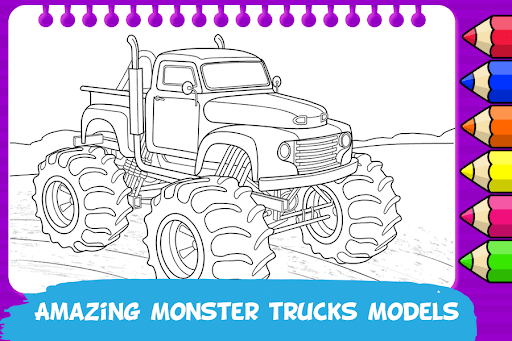 Monster Truck Coloring Book - عکس برنامه موبایلی اندروید