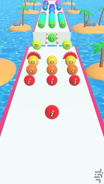 2048 Runner Balls - Gameplay image of android game