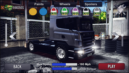 Truck Snowy Driving Simulator - Gameplay image of android game