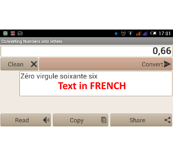 Converting Numbers into letter - Image screenshot of android app