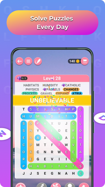 Word Journey: Word Search Game - Gameplay image of android game
