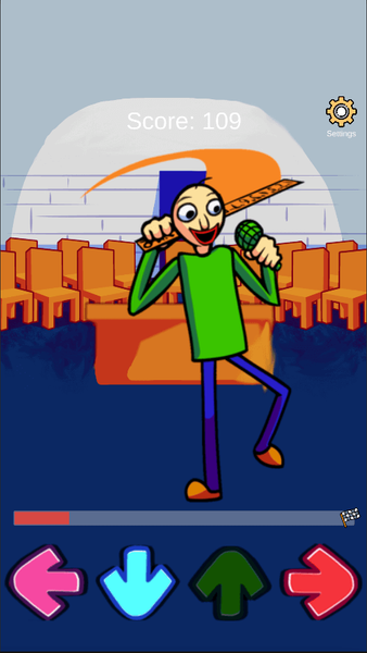 FNF BALDI Mod Test - Gameplay image of android game