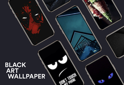 Black Wallpaper: Art, Dark, Amoled HD Backgrounds - Image screenshot of android app