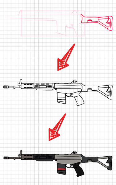 How to draw weapons step by st - عکس برنامه موبایلی اندروید