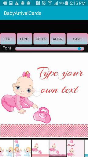 Baby Birth Announcement Cards - Image screenshot of android app