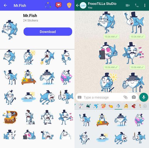 🐟Fish Stickers - WAStickerApps🐟 - عکس برنامه موبایلی اندروید