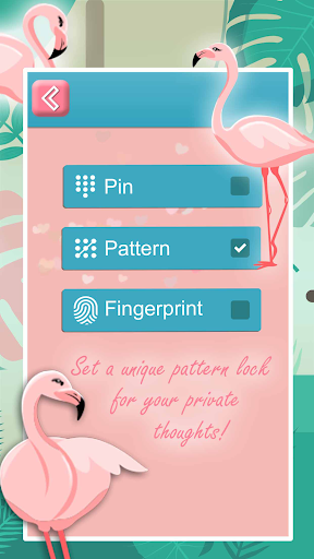 Flamingo Diary With A Lock - عکس برنامه موبایلی اندروید