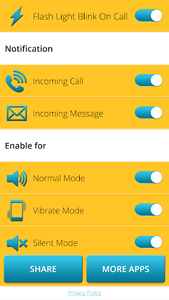 flash blink on call