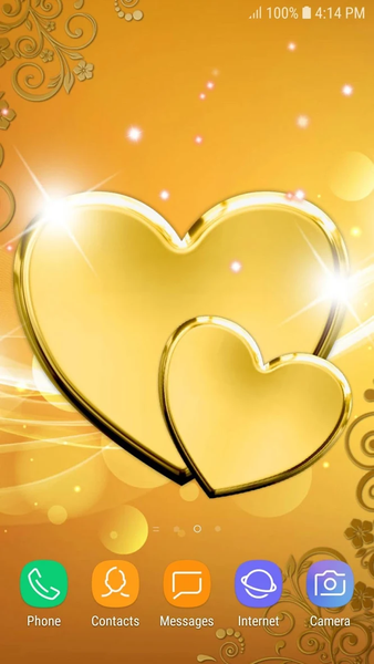 Gold Heart Wallpaper - عکس برنامه موبایلی اندروید