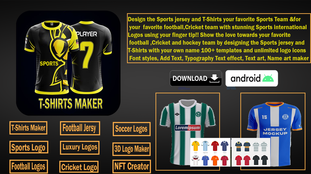 Sports T-shirt Maker&Designer - Image screenshot of android app