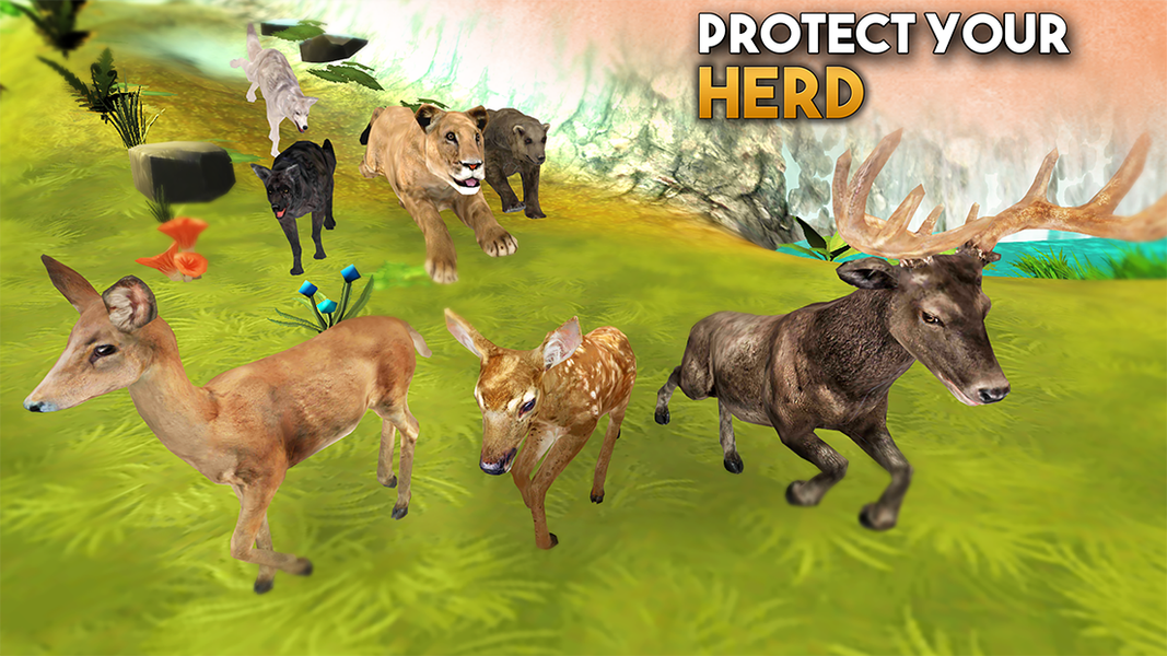 Animal Sim Online: Big Cats 3D - Gameplay image of android game