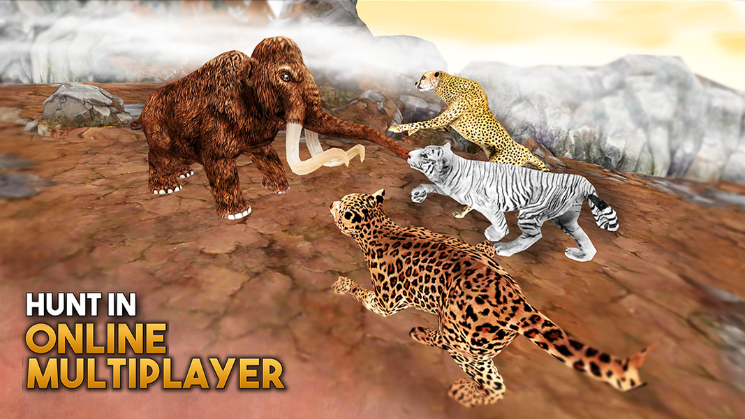Animal Sim Online: Big Cats 3D - Gameplay image of android game
