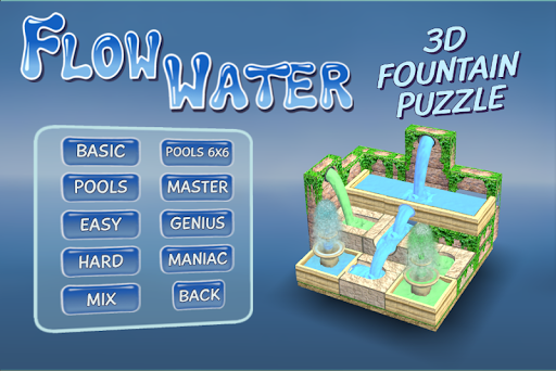 Flow Water Fountain 3D Puzzle - Gameplay image of android game