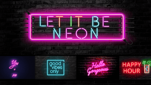Neon Sign - Glow Text App - عکس برنامه موبایلی اندروید