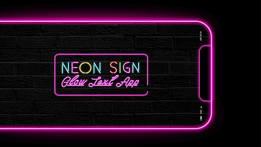 Neon Sign - Glow Text App - عکس برنامه موبایلی اندروید