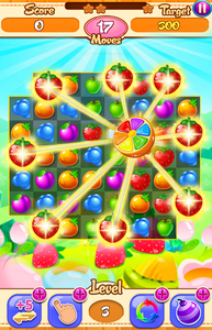 Crazy Fruit Link Ace match 3 fruit sugar mania and fruit blast bomb