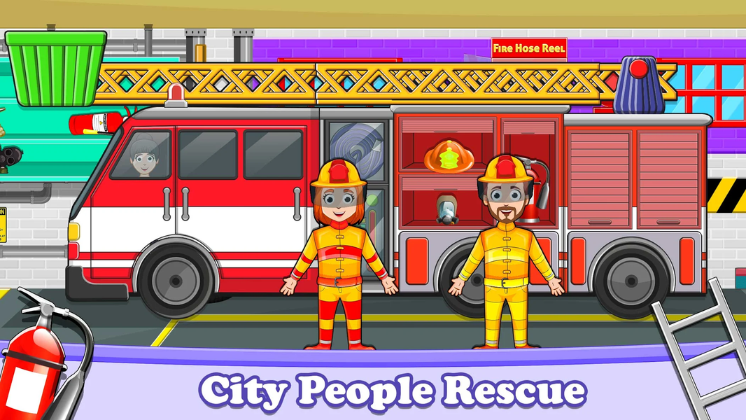 Pretend City Firefighter Life - Gameplay image of android game