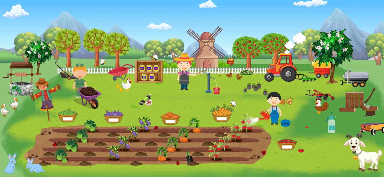 Pretend Town Farm House: Explo - Gameplay image of android game