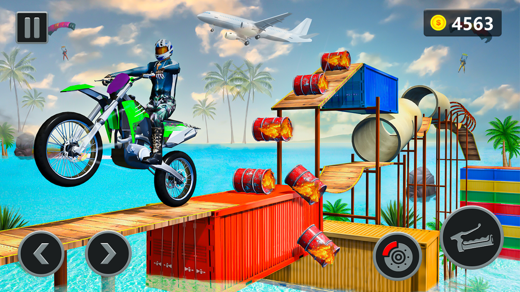 Real Stunts Bike Racing Game - Gameplay image of android game
