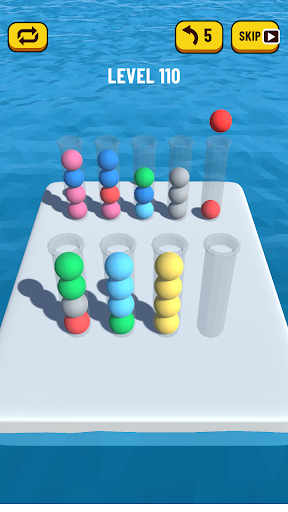 Ball Sort Puzzle 3D - Gameplay image of android game