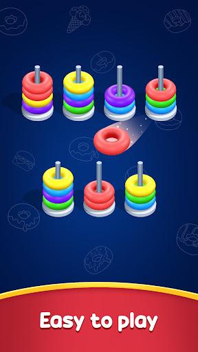 Donut Sort Puzzle: Color Sorti - Gameplay image of android game