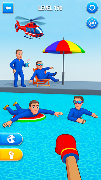 Punch Annoying Uncle Game - Gameplay image of android game