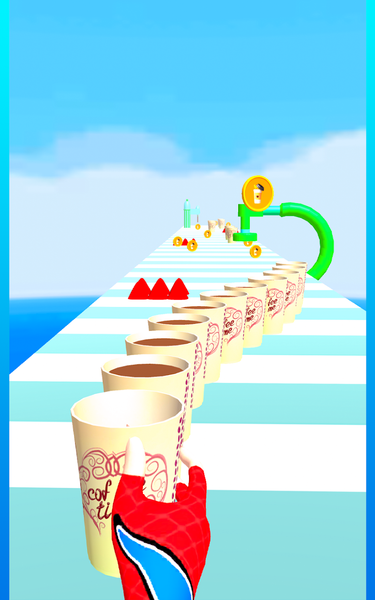Perfect Coffee Cup Stack 3D - Gameplay image of android game