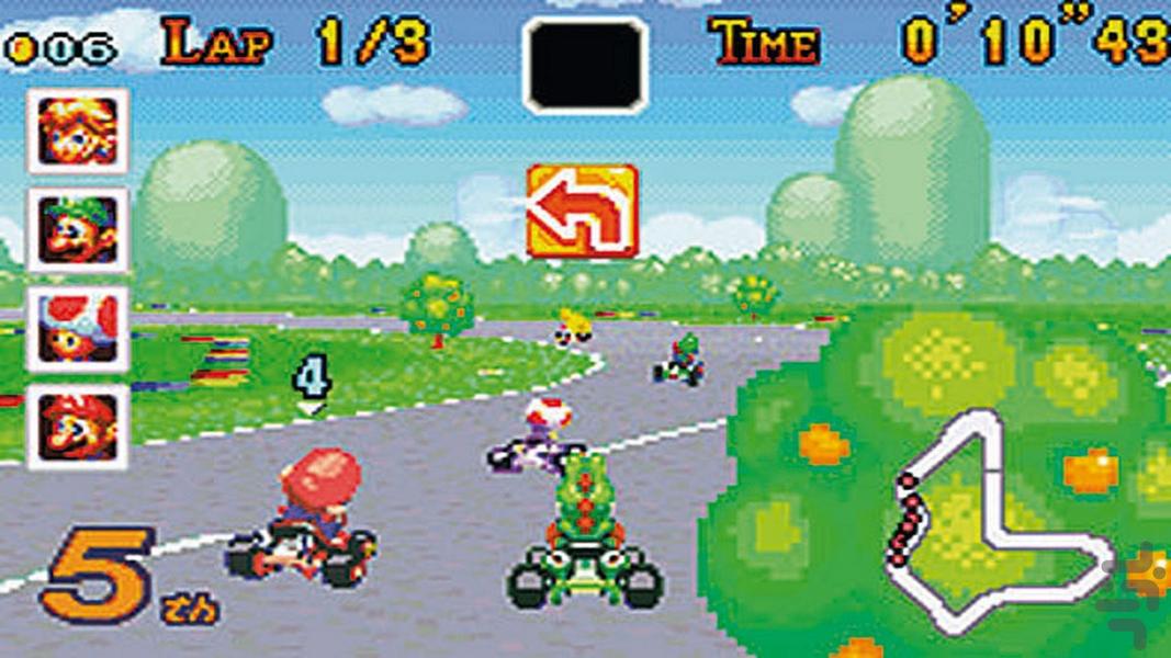 mario kartsuper circuit - Gameplay image of android game