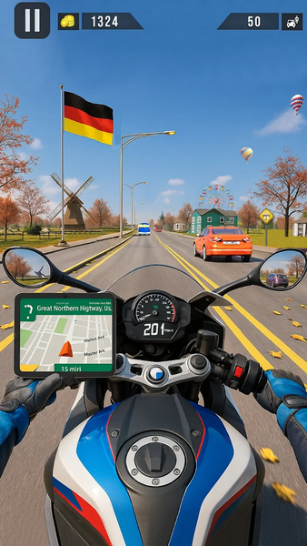 Moto Racing ۳d Motorcycle Game - عکس بازی موبایلی اندروید