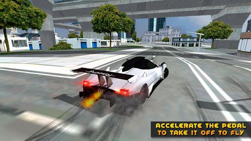 Flying Car Game driving - Gameplay image of android game