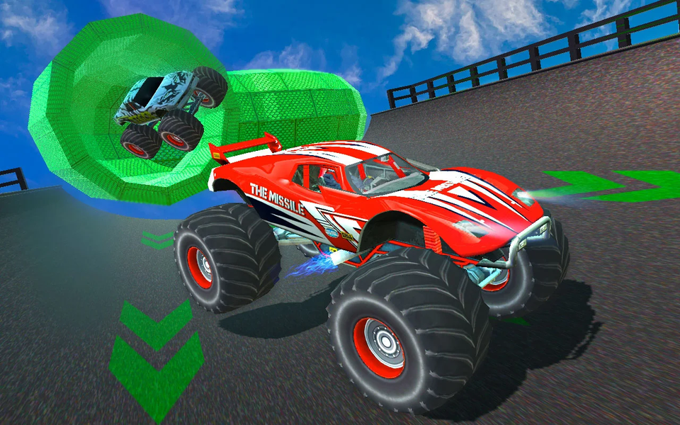 Monster Truck Stunt Games - Gameplay image of android game