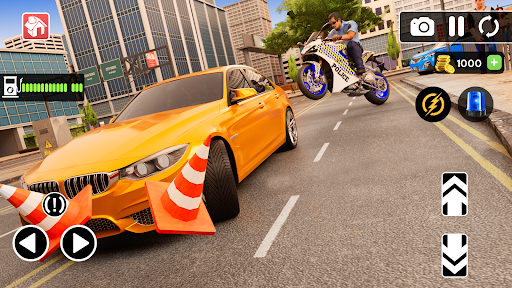 Motorbike 3D: Police Bike Game - Gameplay image of android game