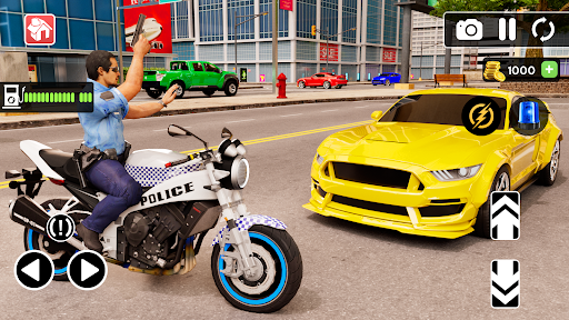 Motorbike 3D: Police Bike Game - Gameplay image of android game