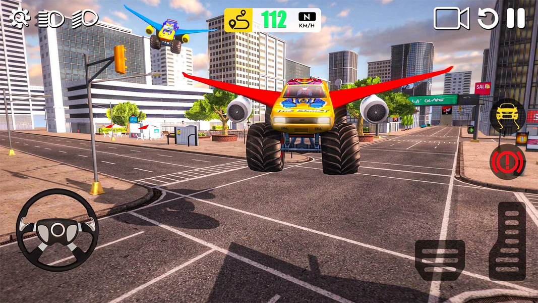 Flying Car Games 3D Simulator - Image screenshot of android app