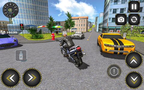 Motorbike Simulator Stunt Race - Gameplay image of android game