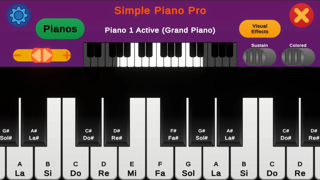 Simple Piano Pro - عکس بازی موبایلی اندروید