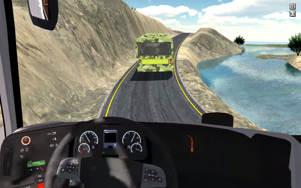 Army Bus Hill Driver Offroad D - Gameplay image of android game