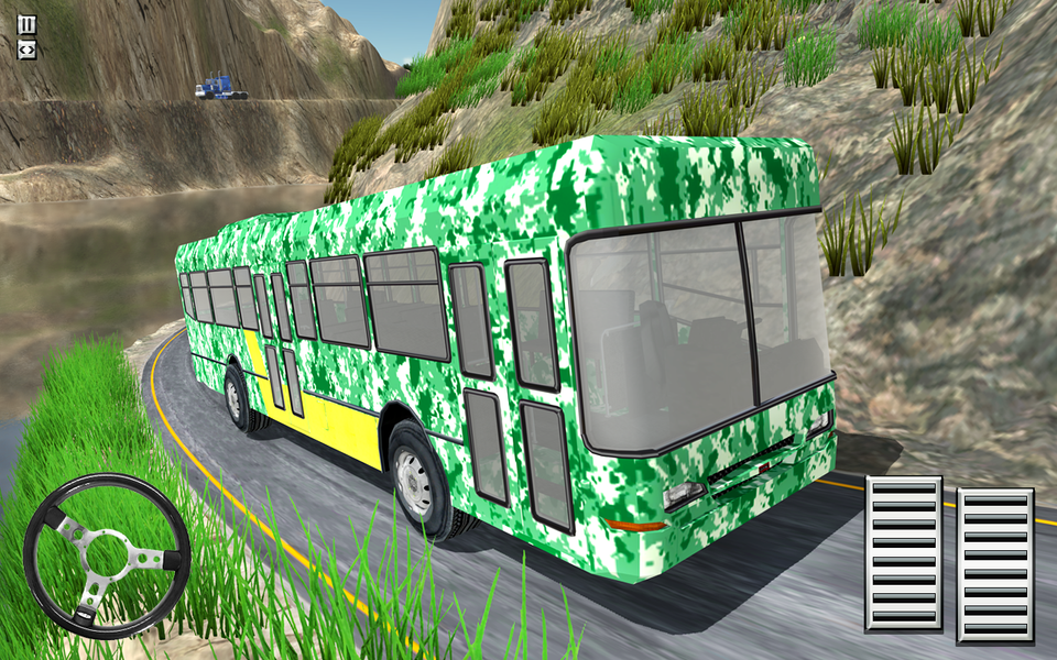 Army Bus Hill Driver Offroad D - Gameplay image of android game