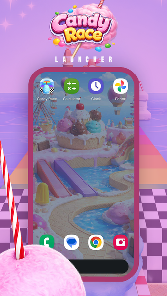 Candy Race Launcher - Image screenshot of android app