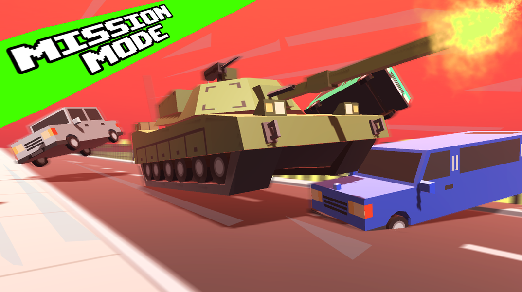Crazy Road: Tank Rampage - عکس بازی موبایلی اندروید