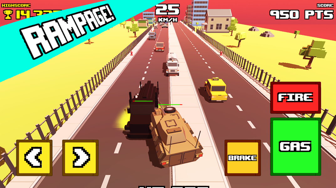 Crazy Road: Tank Rampage - عکس بازی موبایلی اندروید