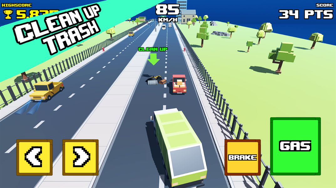 Crazy Road: Trash Dump Truck - Image screenshot of android app