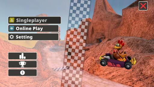 Moorhuhn Kart Multiplayer Raci - Gameplay image of android game