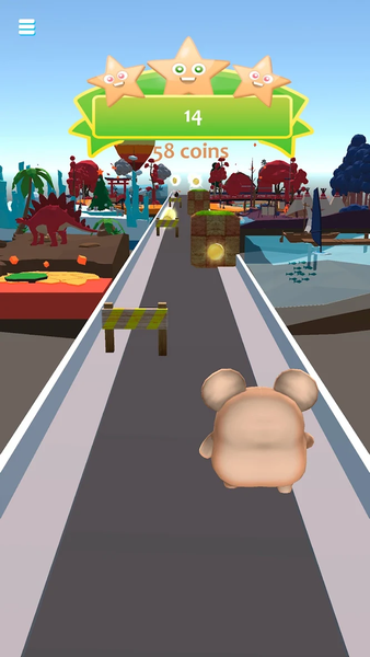 Kawaii Hamster Run - Fun race - Gameplay image of android game