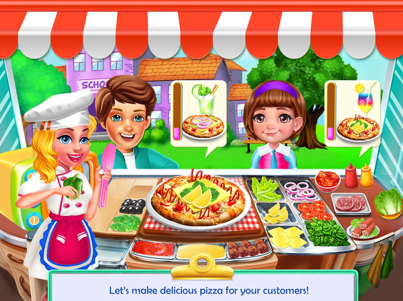 School food truck cooking - Gameplay image of android game