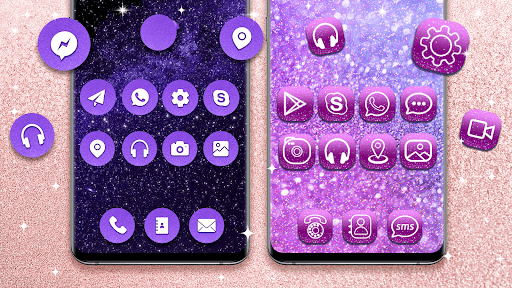 Glitter Launcher for Girls - Image screenshot of android app