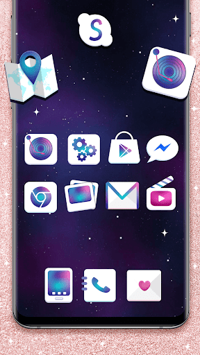 Glitter Launcher for Girls - عکس برنامه موبایلی اندروید