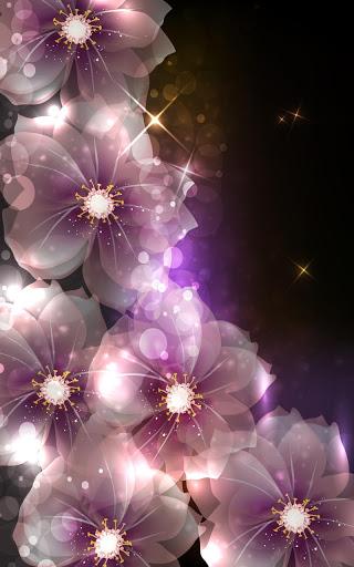 Glowing Flowers Live Wallpaper - Image screenshot of android app