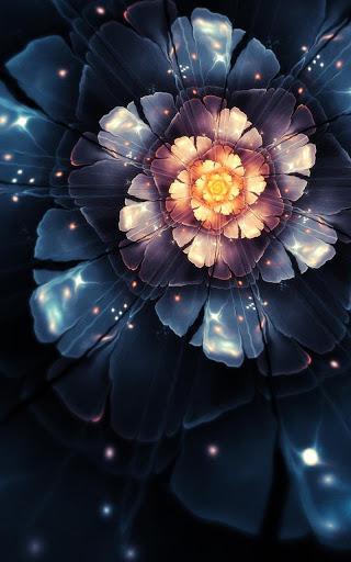 Glowing Flowers Live Wallpaper - Image screenshot of android app