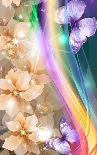 Glowing Flowers Live Wallpaper - Image screenshot of android app